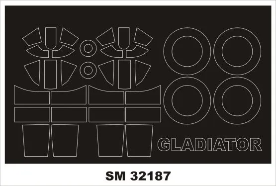 Gladiator Mk.I/II mask for ICM 1:32