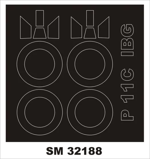 PZL P-11c mask for IBG 1:32 PZL P-11c mask for IBG 1:32