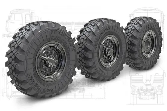 Kamaz-5350 wheel set "Kama" late 1:35 Kamaz-5350 wheel set "Kama" late 1:35