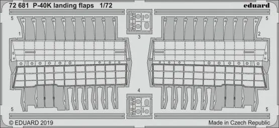 P-40K landing flaps for Special Hobby 1:72