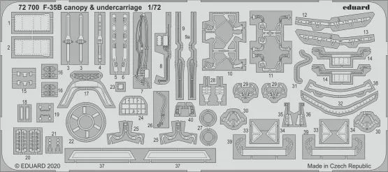 F-35B canopy & undercarriage for Italeri 1:72