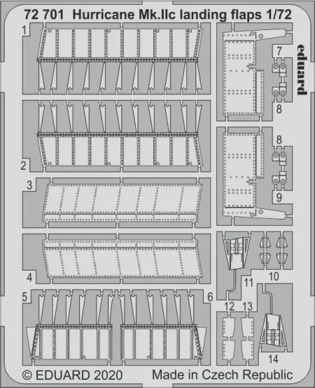Hurricane Mk. IIc landing flaps for Arma Hobby 1:72