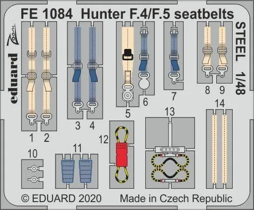 Hunter F.4/ F.5 seatbelts STEEL 1:48