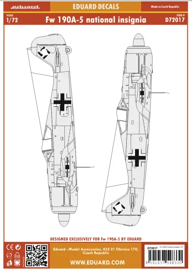 Fw 190A-5 national insignia 1:72