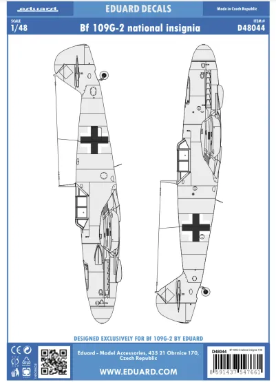Bf 109G-2 national insignia 1:48