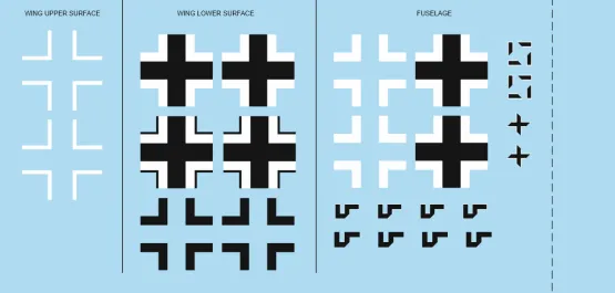 Bf 109G-6 national insignia 1:48