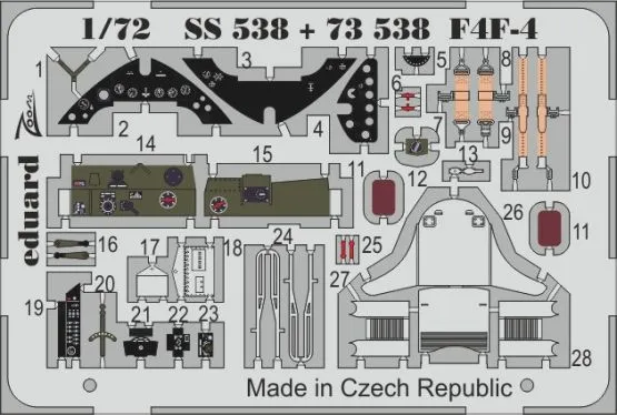 F4F-4 P.E. set for Airfix (Zoom) 1:72