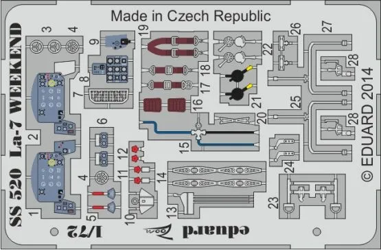 La-7 P.E. set for Eduard 1:72