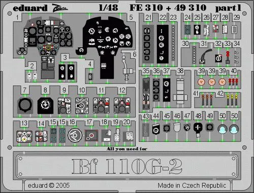 Bf 110G-2 P.E. set for Revell 1:48