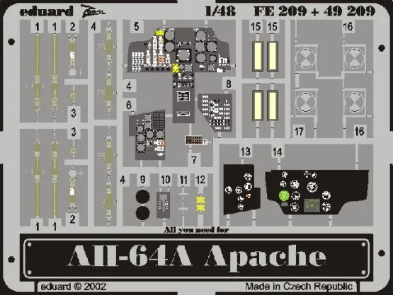 AH-64A P.E. set for Hasegawa (Zoom) 1:48