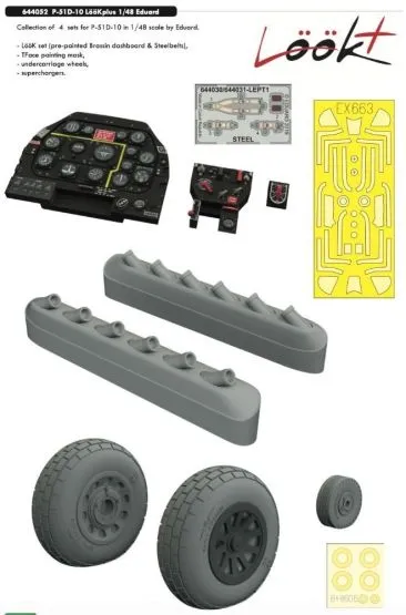 P-51D-10 LööKplus set for Eduard 1:48 P-51D-10 LööKplus set for Eduard 1:48