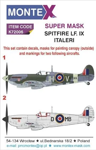 Spitfire LF.IX super mask for Sword 1:72