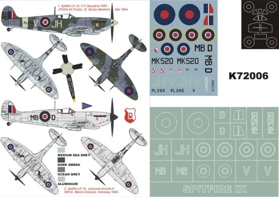 Spitfire LF.IX super mask for Sword 1:72