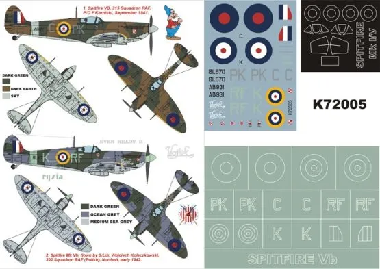 Spitfire Mk.Vb super mask for Tamiya 1:72