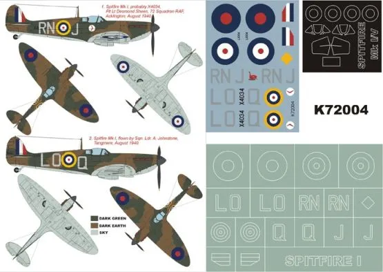 Spitfire Mk.I super mask for Tamiya 1:72