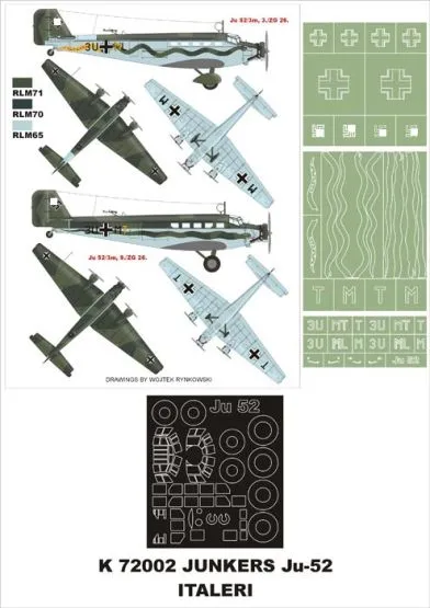 Ju 52/3m super mask for Italeri 1:72