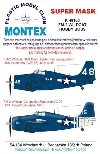 FM-2 Wldcat super mask for Hobby Boss 1:48