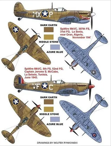 Siptfire Mk.Vc Trop super mask for Special Hobby 1:48