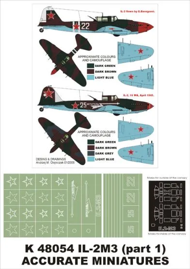 Il-2M3 super mask for ACC. M. 1:48