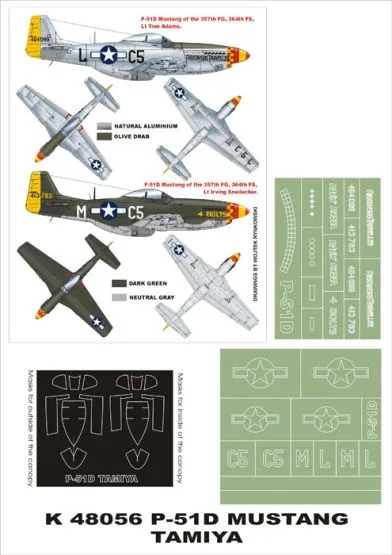 P-51D Mustang super mask for Tamiya 1:48