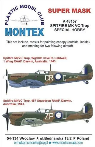 Spitfire Mk.Vc trop super mask for Special Hobby 1:48