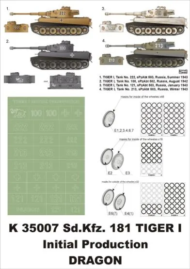 Tiger I super mask for Dragon 1:35