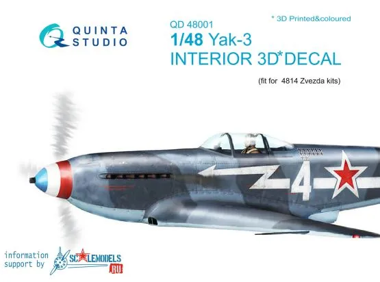 Yak-3 interior for Zvezda 1:48 Yak-3 interior for Zvezda 1:48