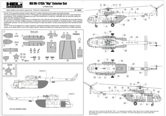 Mil Mi-8 AMTSh (Mi-171 Sh) conversion set 1:72