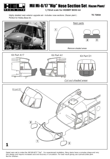 Mil Mi-8/17 Nose Section "Kazan Plant" 1:72