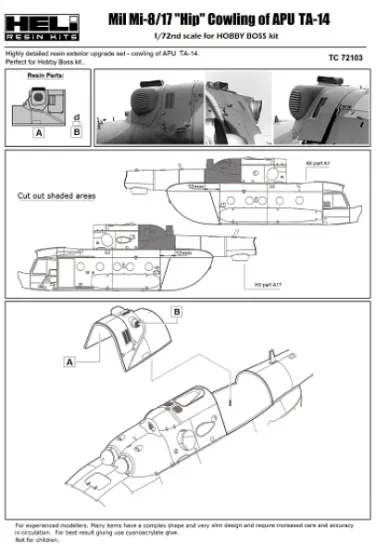 Mil Mi-8 cowling of APU ТА-14 1:72
