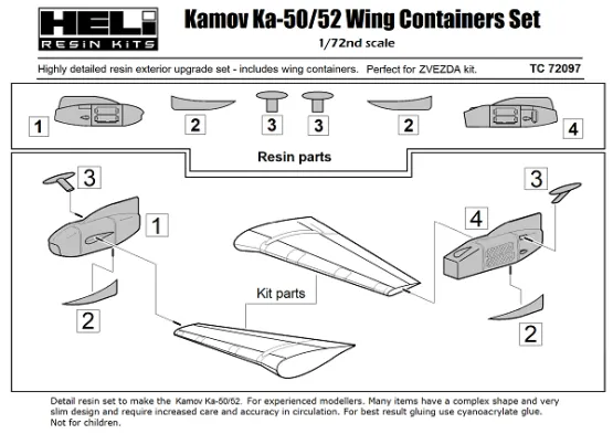 Ka-50/52 Wing Containers 1:72