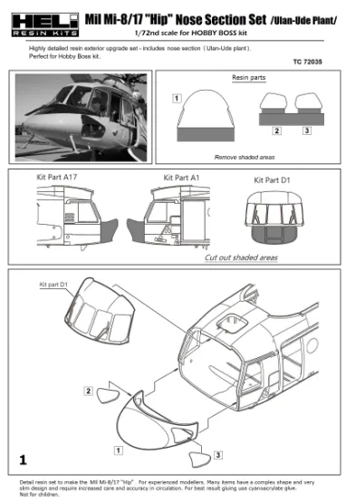 Mil Mi-8/17 Nose Section "ULAN-UDE" 1:72