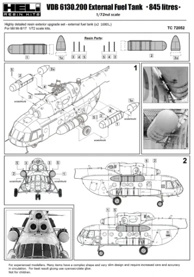Mil Mi-8/17 External Fuel Tank (1690L) 1:72