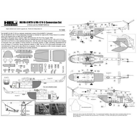 Mil Mi-8 MTV-5/Mi-17V-5 Conversion set 1:72