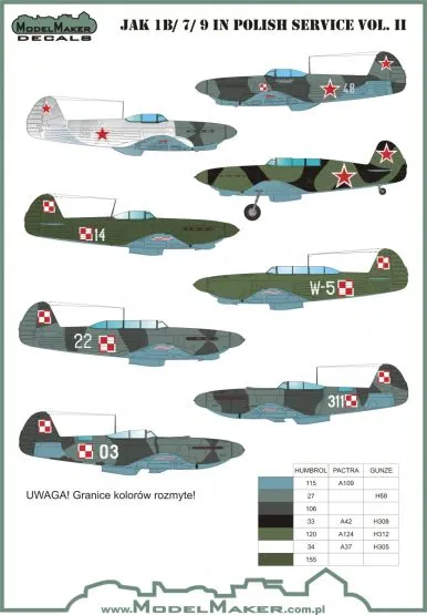 Yak-1/7/9 in Polish service vol.2 1:72