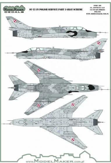Su-22 in Polish service (gray scheme) 1:72