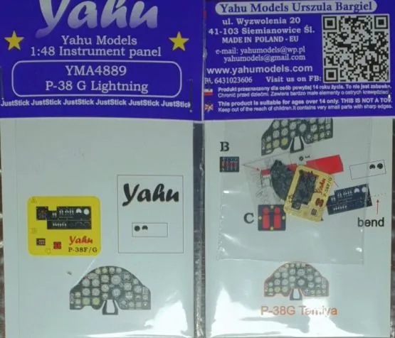 P-38G - Instument panel 1:48 P-38G - Instument panel 1:48