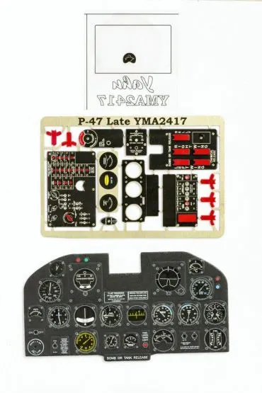 P-47 late - Instument panel 1:24