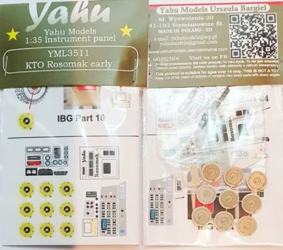 KTO Rosomak early - Instument panel 1:35