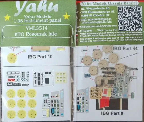 KTO Rosomak late - Instrument panel 1:35