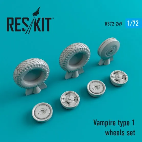 Vampire type 1 (early) wheels set 1:72