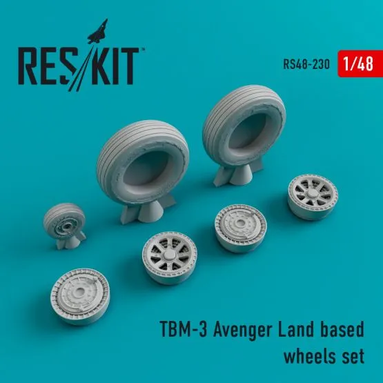 TBM-3 Avenger Land based wheels set 1:48
