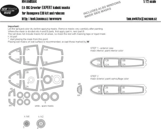 EA-18G EXPERT mask for Hasegawa 1:72
