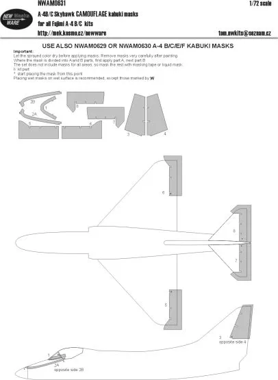 A-4B/C/E/F CAMOUFLAGE mask for Fujimi 1:72