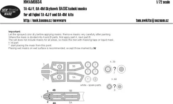 TA-4J/F, OA-4M BASIC for Fujimi 1:72 TA-4J/F, OA-4M BASIC for Fujimi 1:72