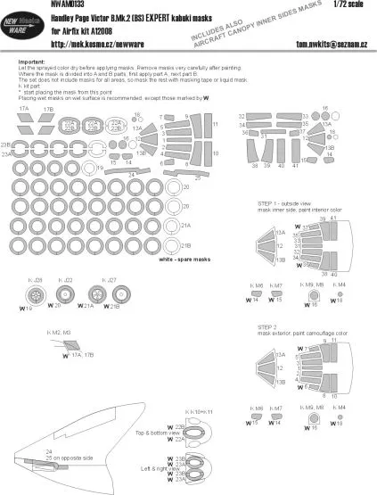 Handley Page Victor B.Mk.2 (BS) EXPERT mask for Airfix 1:72