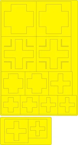 He 111H-20 NATIONAL INSIGNIA mask for ICM 1:48