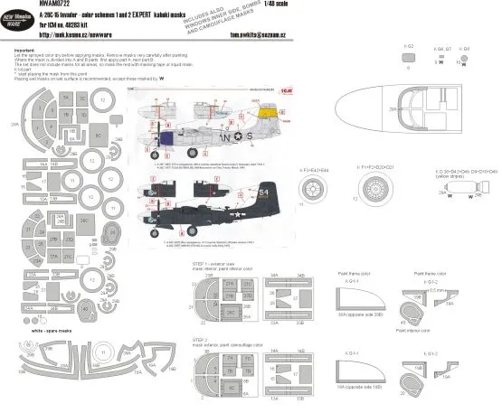 A-26C-15 EXPERT mask (scheme 1,2) for ICM 1:48