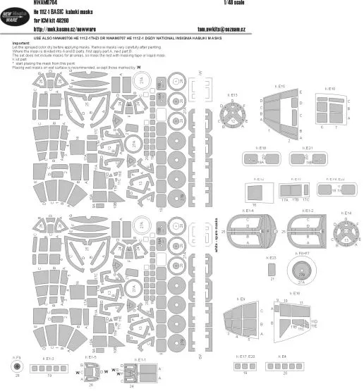 He 111Z-1 BASIC mask for ICM 1:48