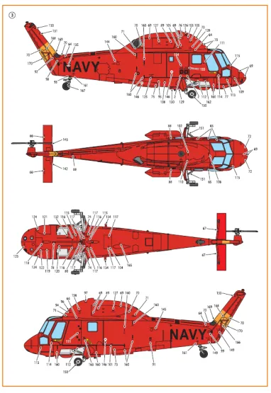 UH-2A/B/SH-2 Seasprite early version stencil 1:72